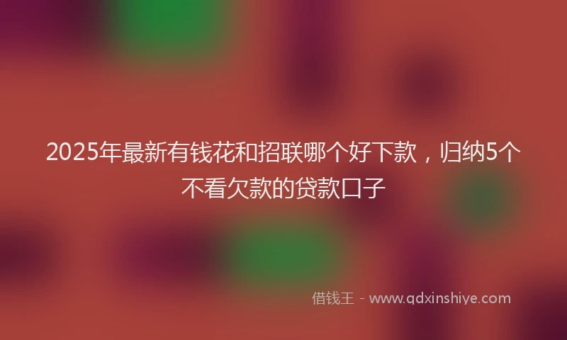2025年最新有钱花和招联哪个好下款，归纳5个不看欠款的贷款口子