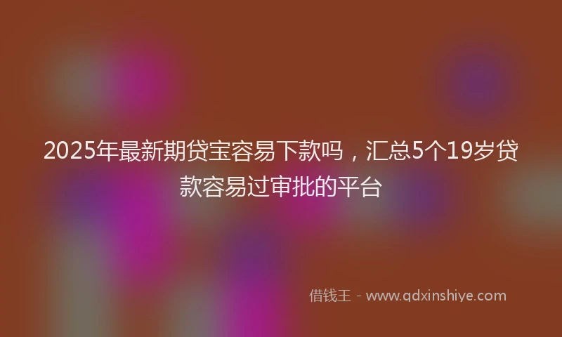 2025年最新期贷宝容易下款吗，汇总5个19岁贷款容易过审批的平台