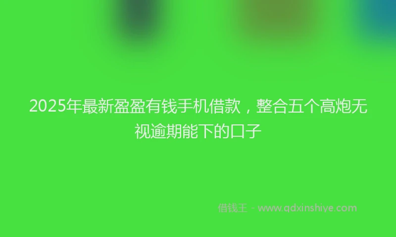 2025年最新盈盈有钱手机借款，整合五个高炮无视逾期能下的口子