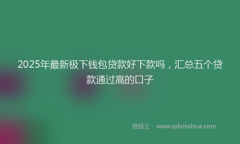 2025年最新极下钱包贷款好下款吗，汇总五个贷款通过高的口子