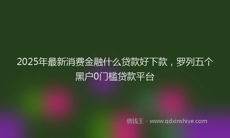 2025年最新消费金融什么贷款好下款，罗列五个黑户0门槛贷款平台