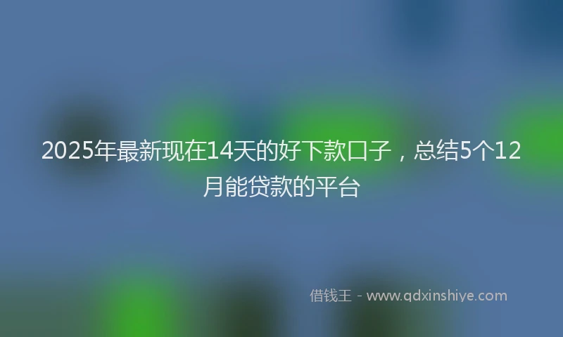 2025年最新现在14天的好下款口子，总结5个12月能贷款的平台