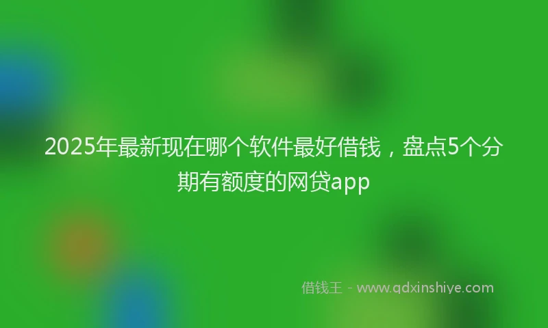 2025年最新现在哪个软件最好借钱，盘点5个分期有额度的网贷app