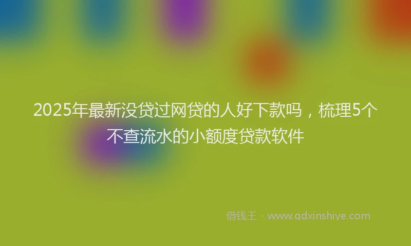 2025年最新没贷过网贷的人好下款吗，梳理5个不查流水的小额度贷款软件
