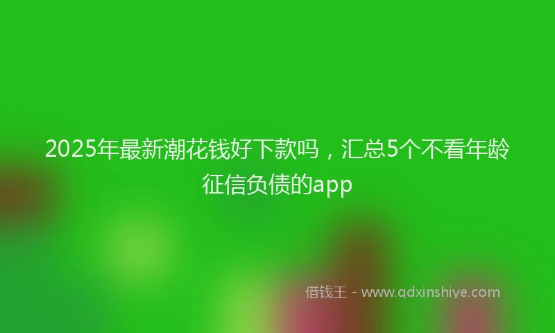 2025年最新潮花钱好下款吗，汇总5个不看年龄征信负债的app