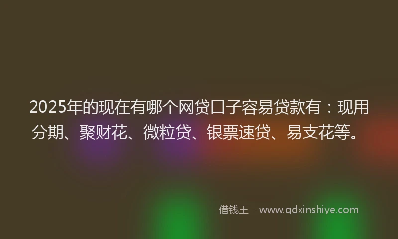 2025年的现在有哪个网贷口子容易贷款有：现用分期、聚财花、微粒贷、银票速贷、易支花等。