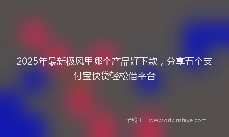 2025年最新极风里哪个产品好下款，分享五个支付宝快贷轻松借平台