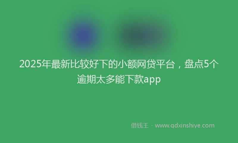 2025年最新比较好下的小额网贷平台，盘点5个逾期太多能下款app