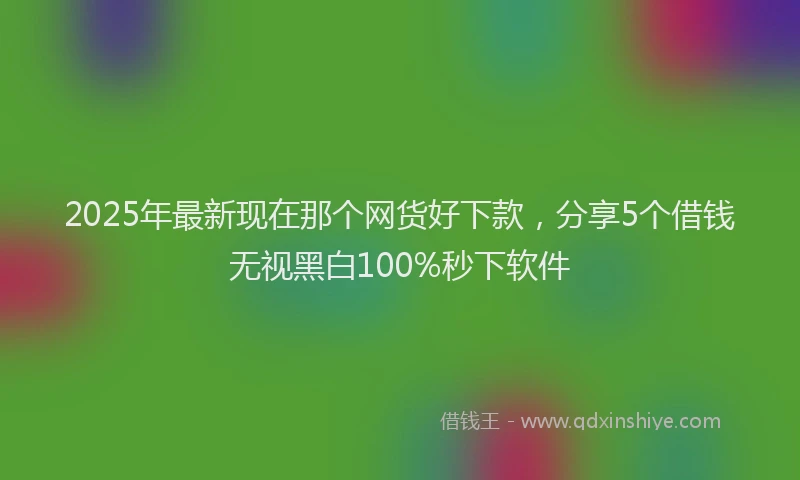 2025年最新现在那个网货好下款，分享5个借钱无视黑白100%秒下软件