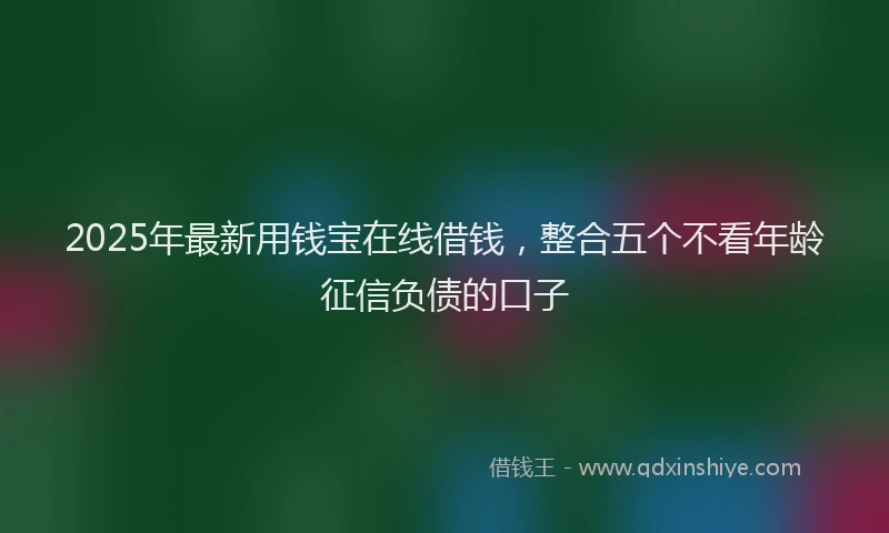 2025年最新用钱宝在线借钱，整合五个不看年龄征信负债的口子