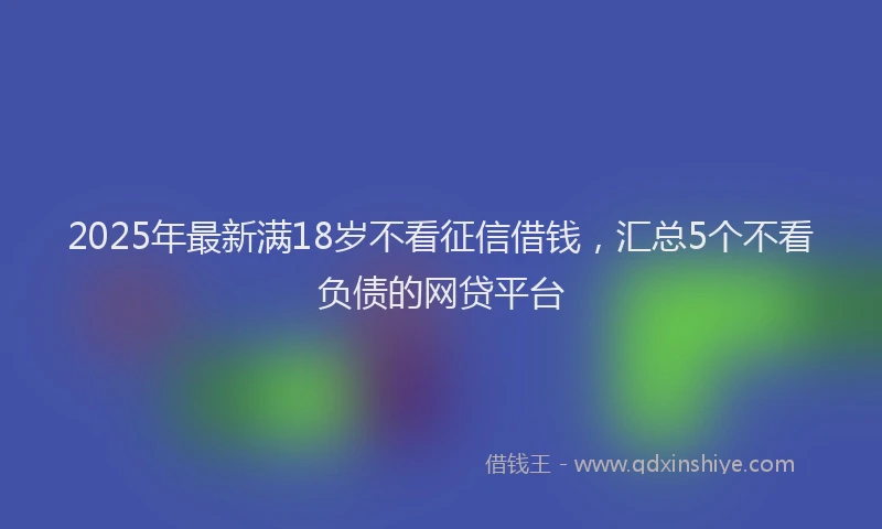 2025年最新满18岁不看征信借钱，汇总5个不看负债的网贷平台