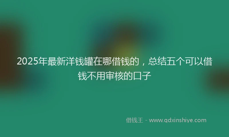 2025年最新洋钱罐在哪借钱的,总结五个可以借钱不用审核的口子