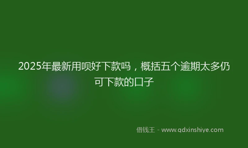 2025年最新用呗好下款吗，概括五个逾期太多仍可下款的口子