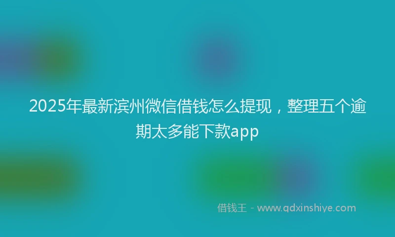 2025年最新滨州微信借钱怎么提现，整理五个逾期太多能下款app