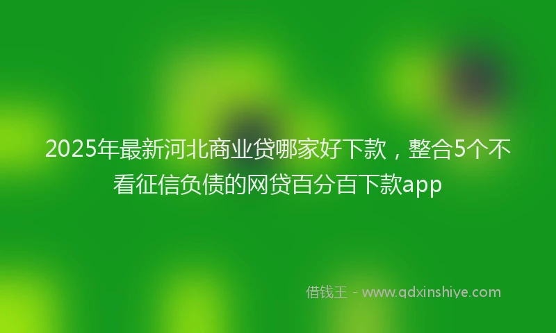2025年最新河北商业贷哪家好下款，整合5个不看征信负债的网贷百分百下款app