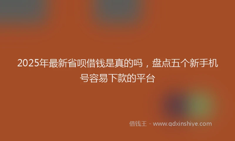 2025年最新省呗借钱是真的吗，盘点五个新手机号容易下款的平台