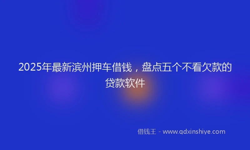 2025年最新滨州押车借钱，盘点五个不看欠款的贷款软件