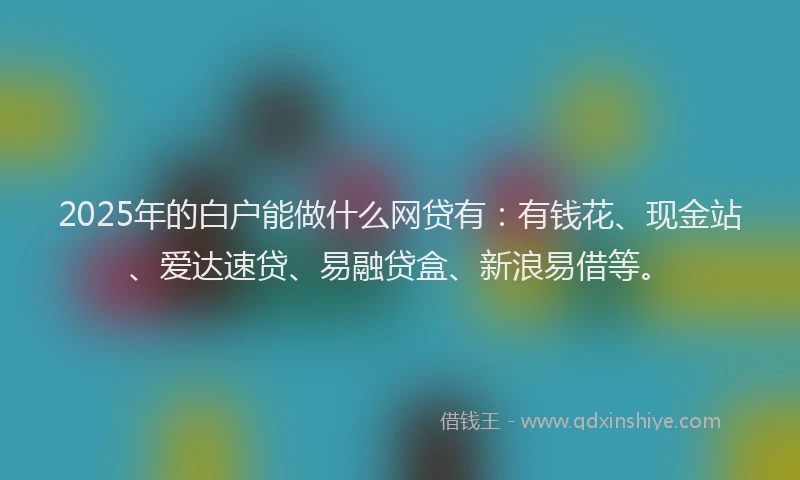 2025年的白户能做什么网贷有：有钱花、现金站、爱达速贷、易融贷盒、新浪易借等。