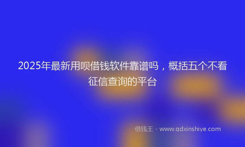 2025年最新用呗借钱软件靠谱吗，概括五个不看征信查询的平台