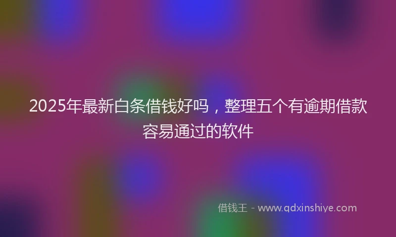 2025年最新白条借钱好吗，整理五个有逾期借款容易通过的软件