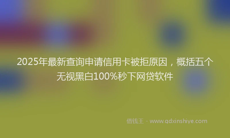 2025年最新查询申请信用卡被拒原因，概括五个无视黑白100%秒下网贷软件