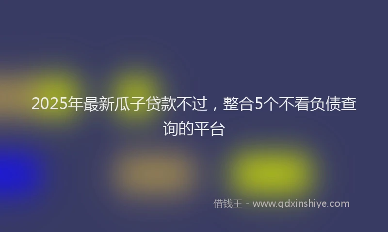 2025年最新瓜子贷款不过，整合5个不看负债查询的平台