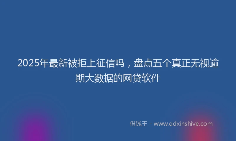 2025年最新被拒上征信吗，盘点五个真正无视逾期大数据的网贷软件