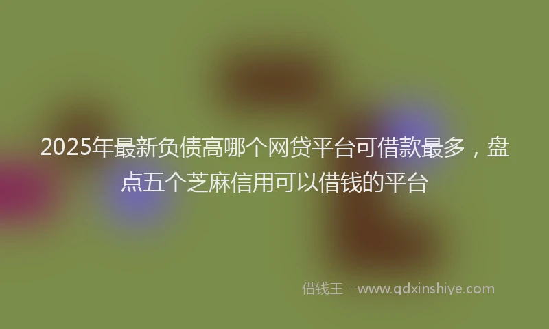 2025年最新负债高哪个网贷平台可借款最多，盘点五个芝麻信用可以借钱的平台