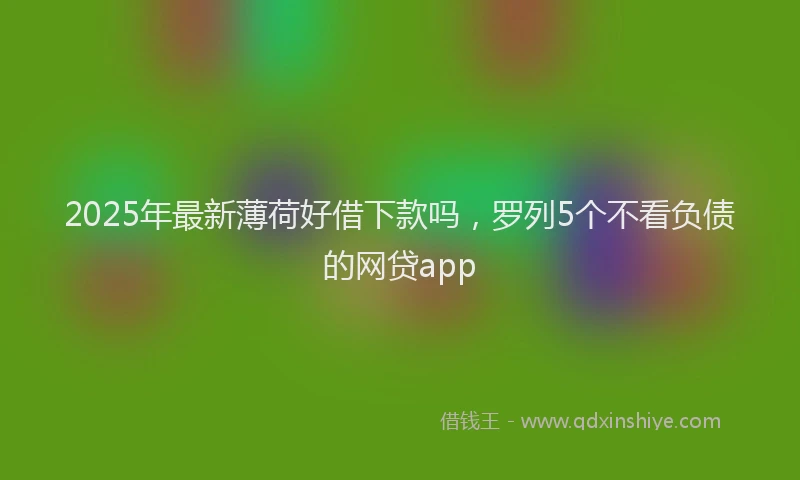 2025年最新薄荷好借下款吗，罗列5个不看负债的网贷app