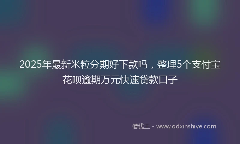 2025年最新米粒分期好下款吗，整理5个支付宝花呗逾期万元快速贷款口子