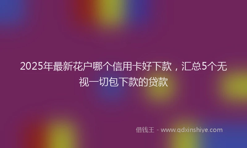 2025年最新花户哪个信用卡好下款，汇总5个无视一切包下款的贷款