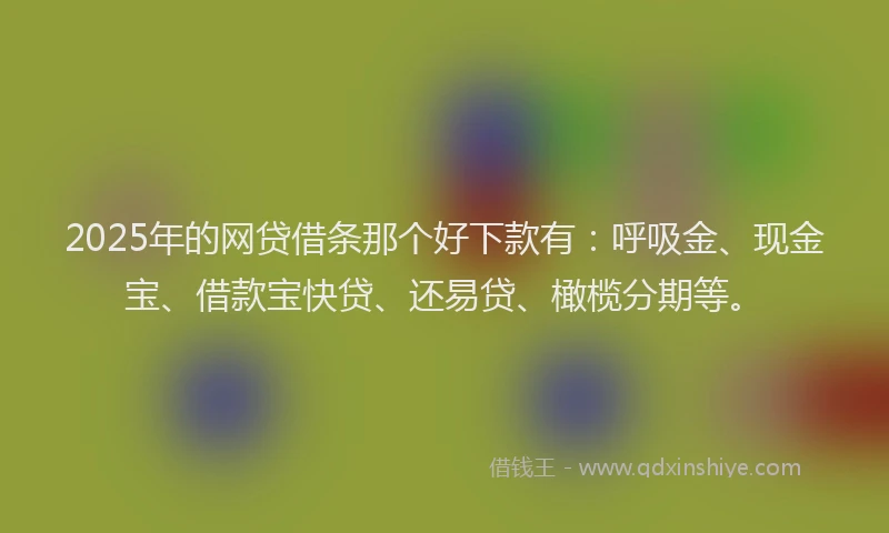 2025年的网贷借条那个好下款有：呼吸金、现金宝、借款宝快贷、还易贷、橄榄分期等。