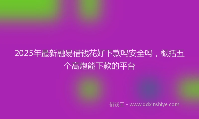 2025年最新融易借钱花好下款吗安全吗，概括五个高炮能下款的平台