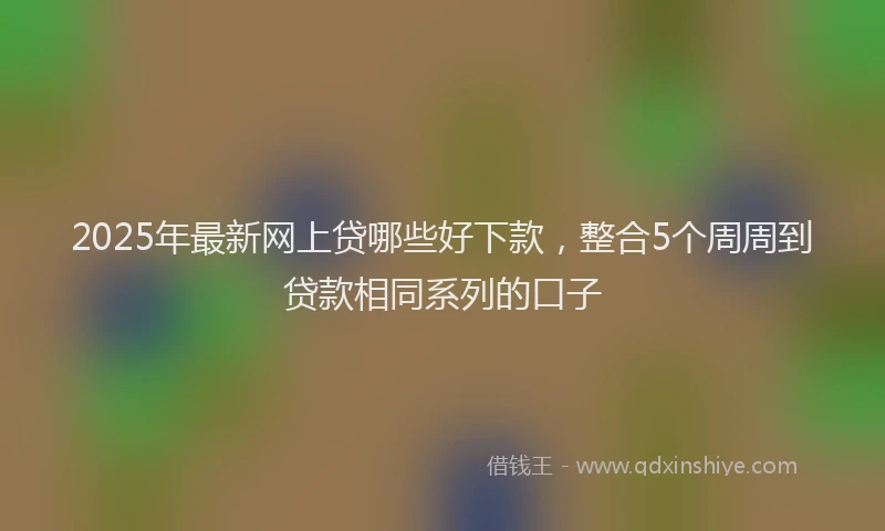 2025年最新网上贷哪些好下款，整合5个周周到贷款相同系列的口子