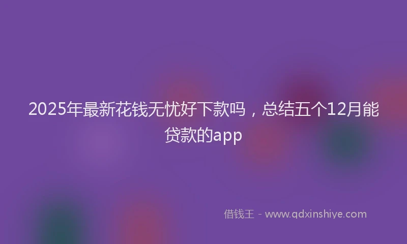 2025年最新花钱无忧好下款吗，总结五个12月能贷款的app