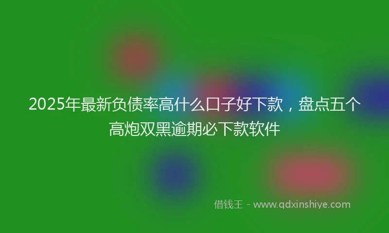 2025年最新负债率高什么口子好下款，盘点五个高炮双黑逾期必下款软件