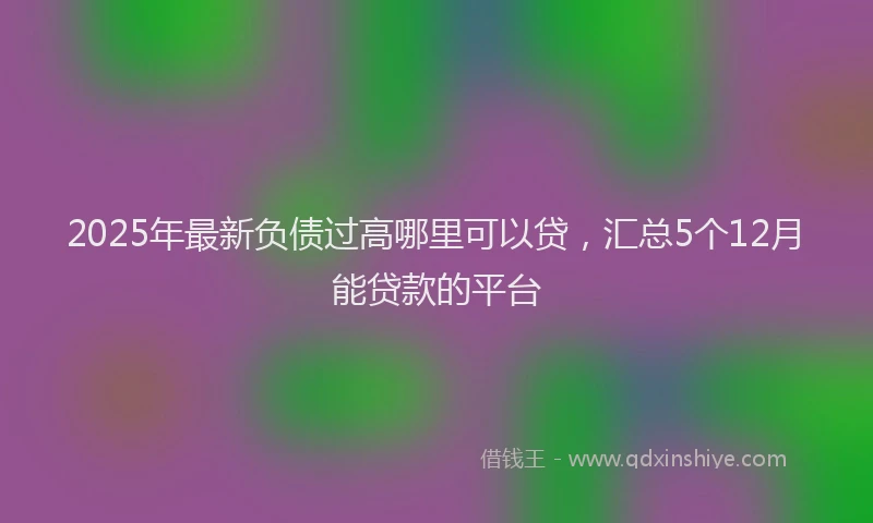 2025年最新负债过高哪里可以贷，汇总5个12月能贷款的平台