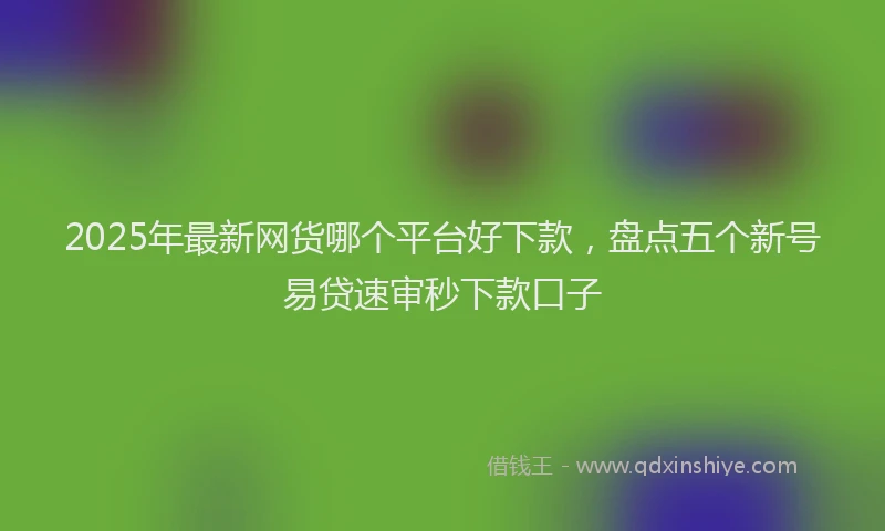 2025年最新网货哪个平台好下款，盘点五个新号易贷速审秒下款口子