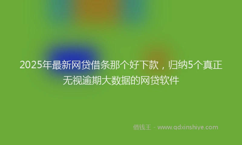 2025年最新网贷借条那个好下款，归纳5个真正无视逾期大数据的网贷软件
