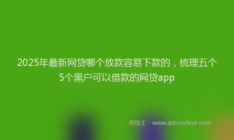 2025年最新网贷哪个放款容易下款的，梳理五个5个黑户可以借款的网贷app