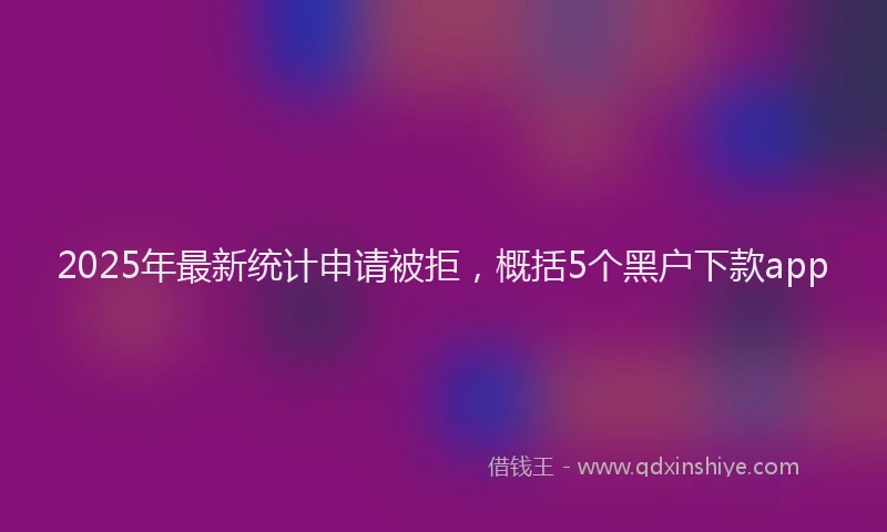 2025年最新统计申请被拒，概括5个黑户下款app