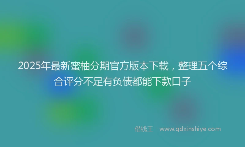 2025年最新蜜柚分期官方版本下载，整理五个综合评分不足有负债都能下款口子