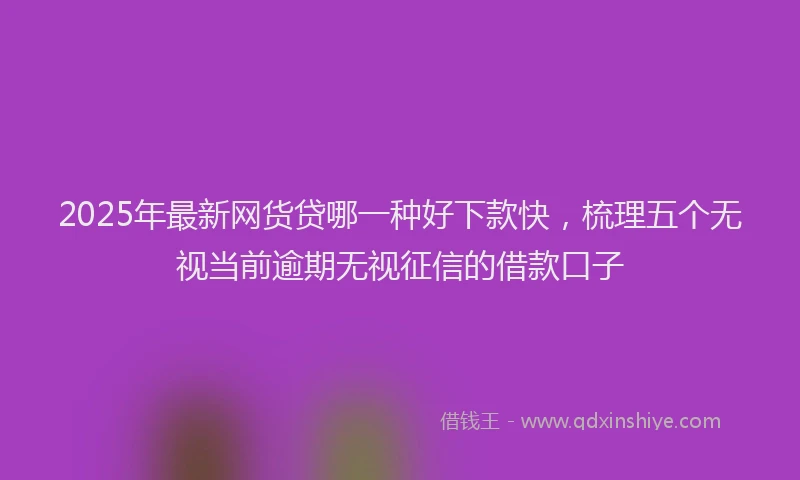 2025年最新网货贷哪一种好下款快，梳理五个无视当前逾期无视征信的借款口子
