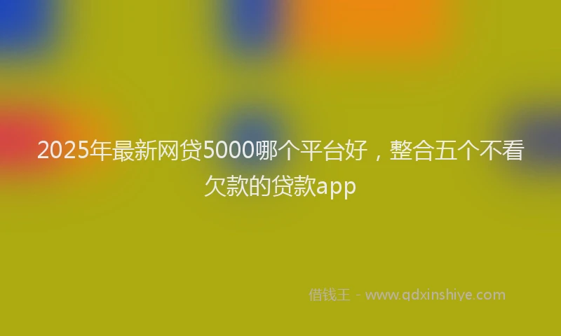 2025年最新网贷5000哪个平台好，整合五个不看欠款的贷款app