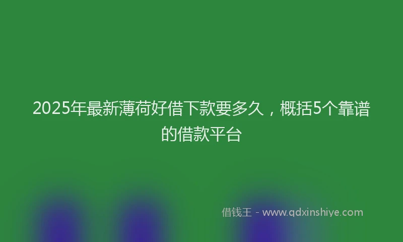 2025年最新薄荷好借下款要多久，概括5个靠谱的借款平台