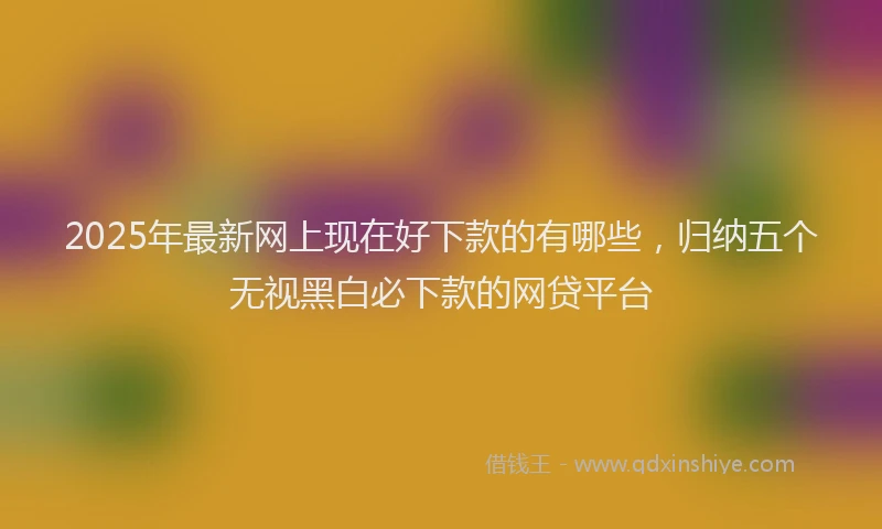 2025年最新网上现在好下款的有哪些，归纳五个无视黑白必下款的网贷平台