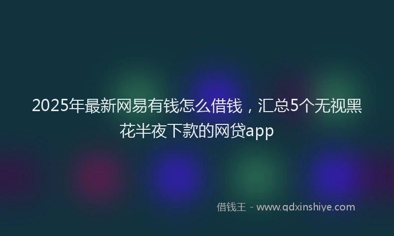 2025年最新网易有钱怎么借钱，汇总5个无视黑花半夜下款的网贷app