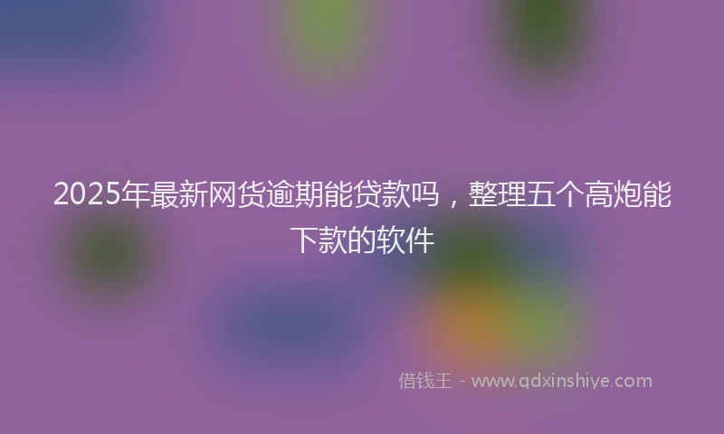 2025年最新网货逾期能贷款吗，整理五个高炮能下款的软件