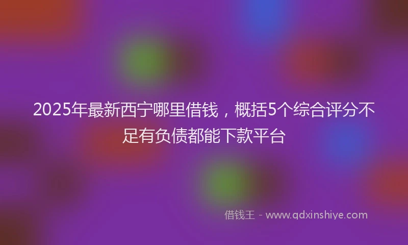 2025年最新西宁哪里借钱，概括5个综合评分不足有负债都能下款平台