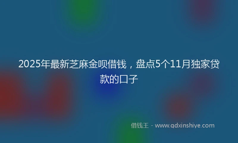 2025年最新芝麻金呗借钱，盘点5个11月独家贷款的口子
